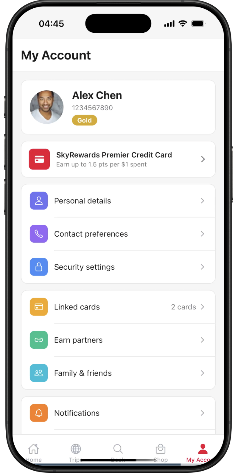 SkyRewards — screen 6