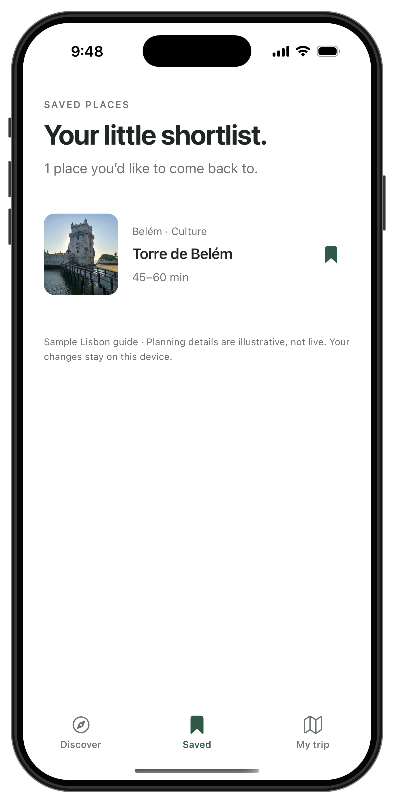 Roam — screen 3